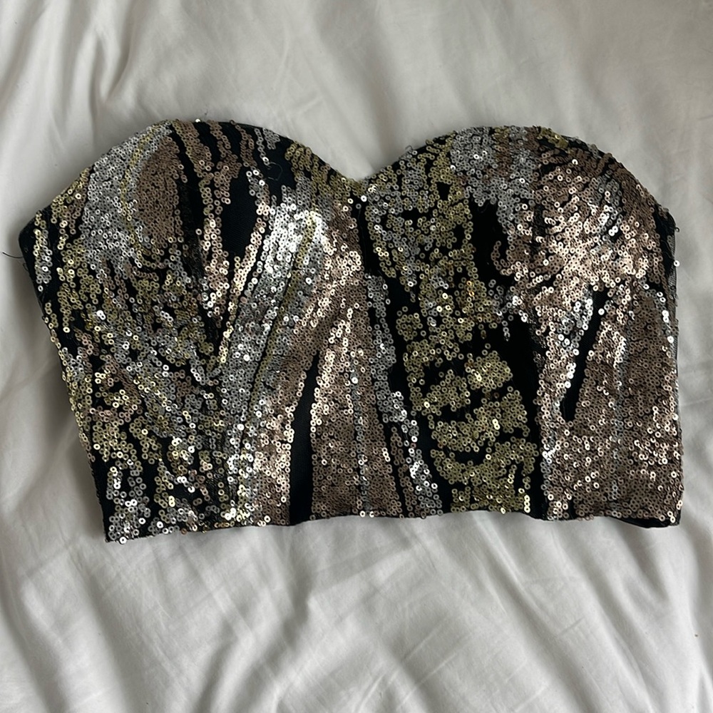 Sequin corset top